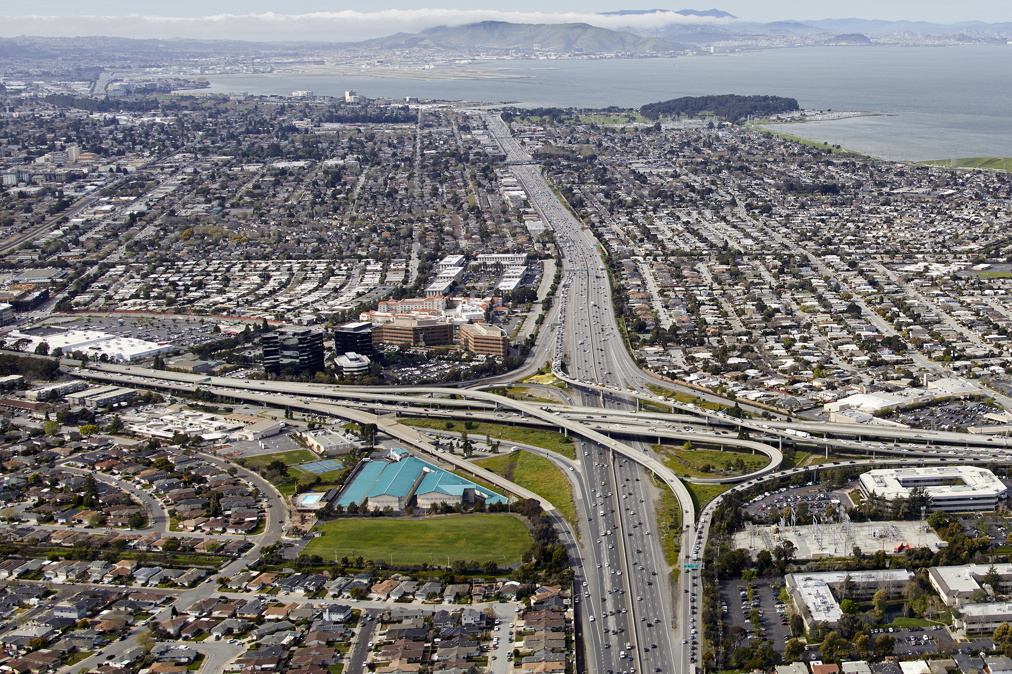 Closure of San Francisco Bay Area Freeway due to Hazardous Material Spill