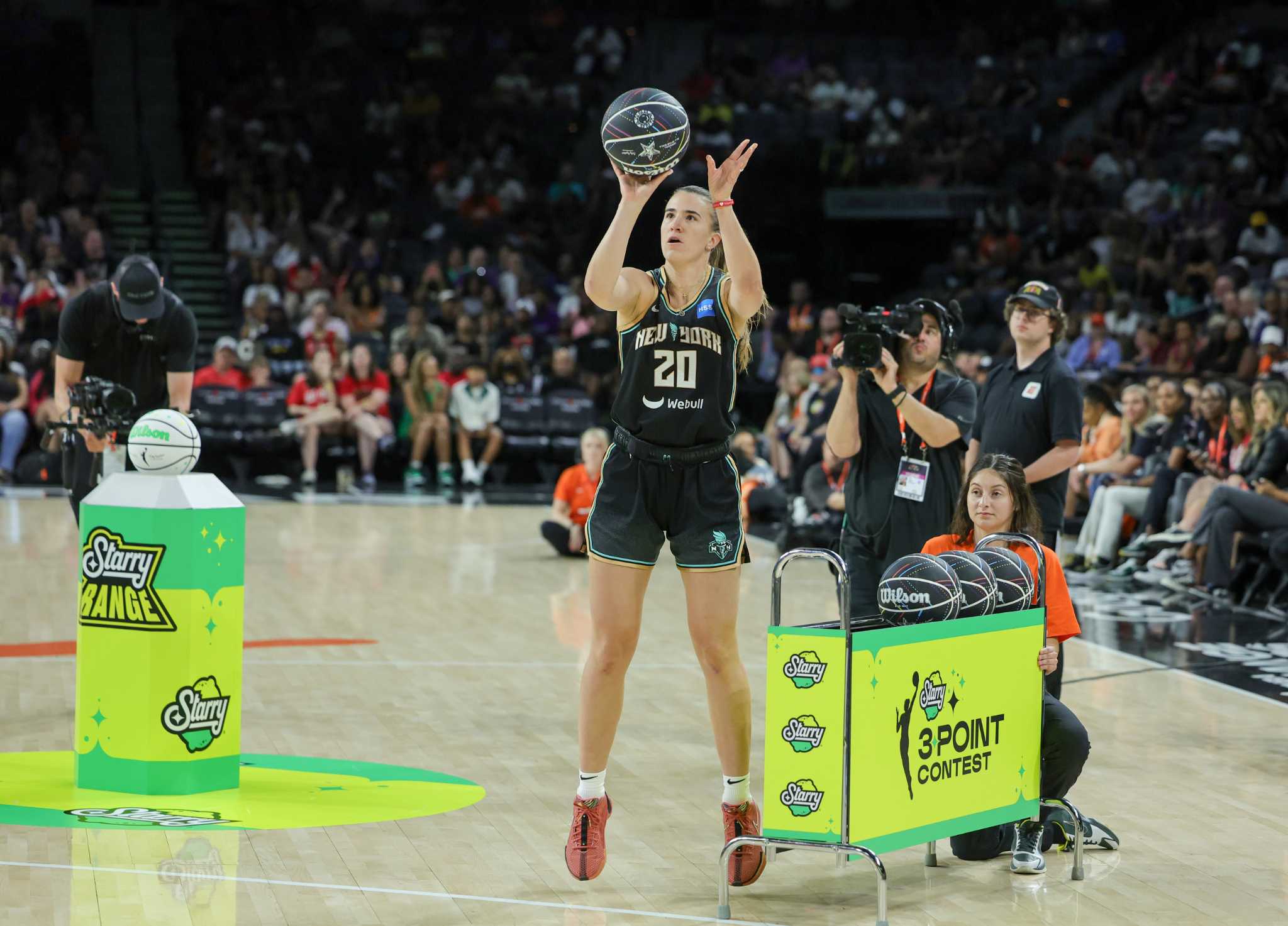 Liberty's Sabrina Ionescu breaks pro basketball 3point contest record