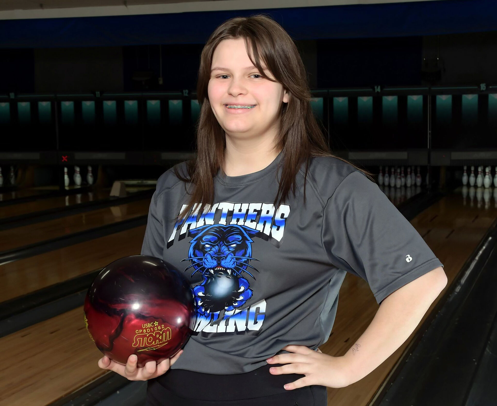 Sophomore Abbie Benz is the the Telegraph Girls Bowler of the Year