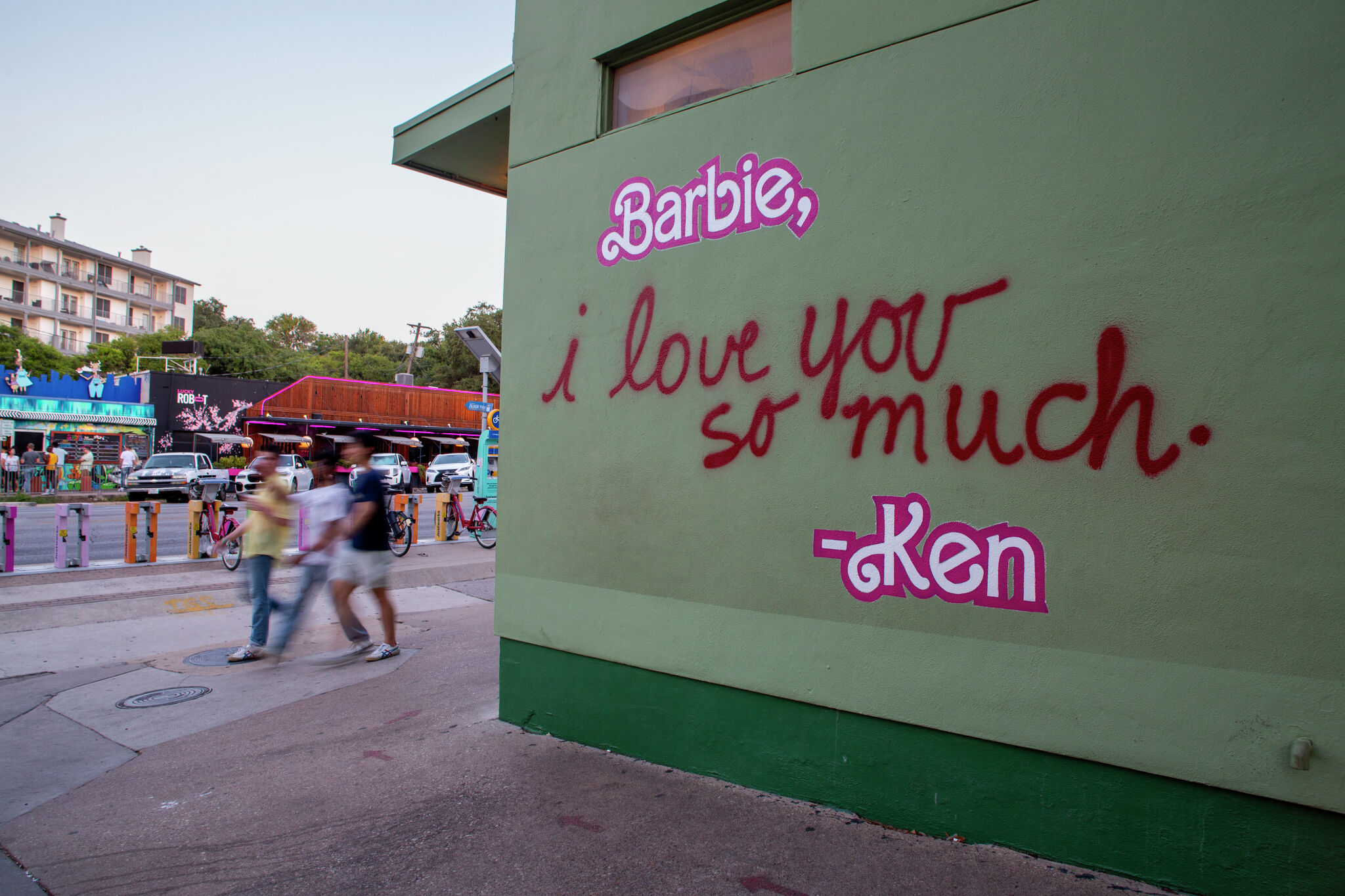 Austin s iconic mural gets Barbie and Ken makeover