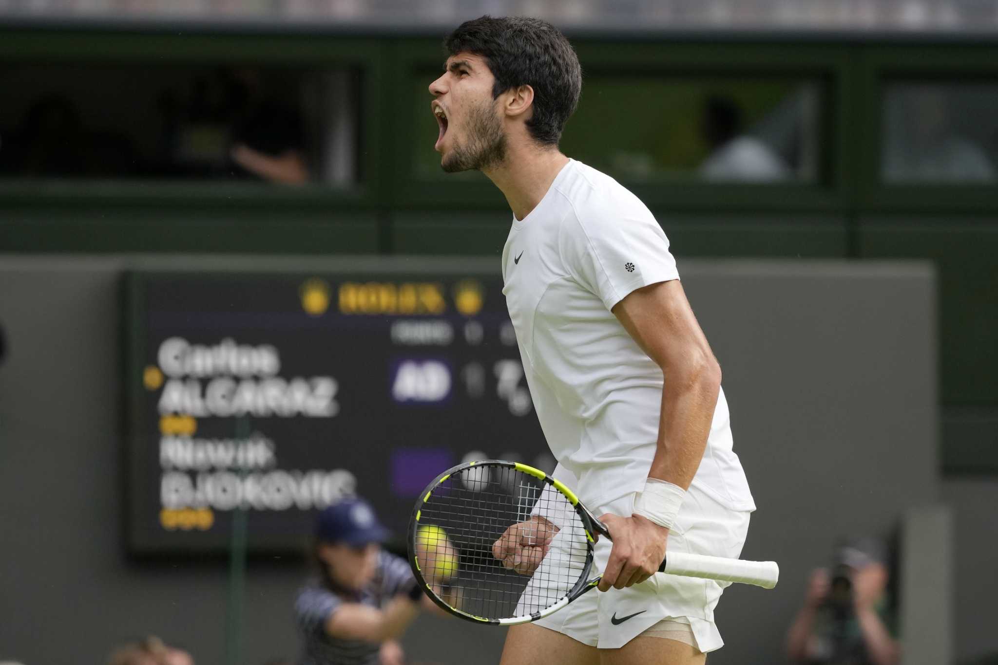 Tennis Carlos Alcaraz tops Novak Djokovic in 5-set Wimbledon final