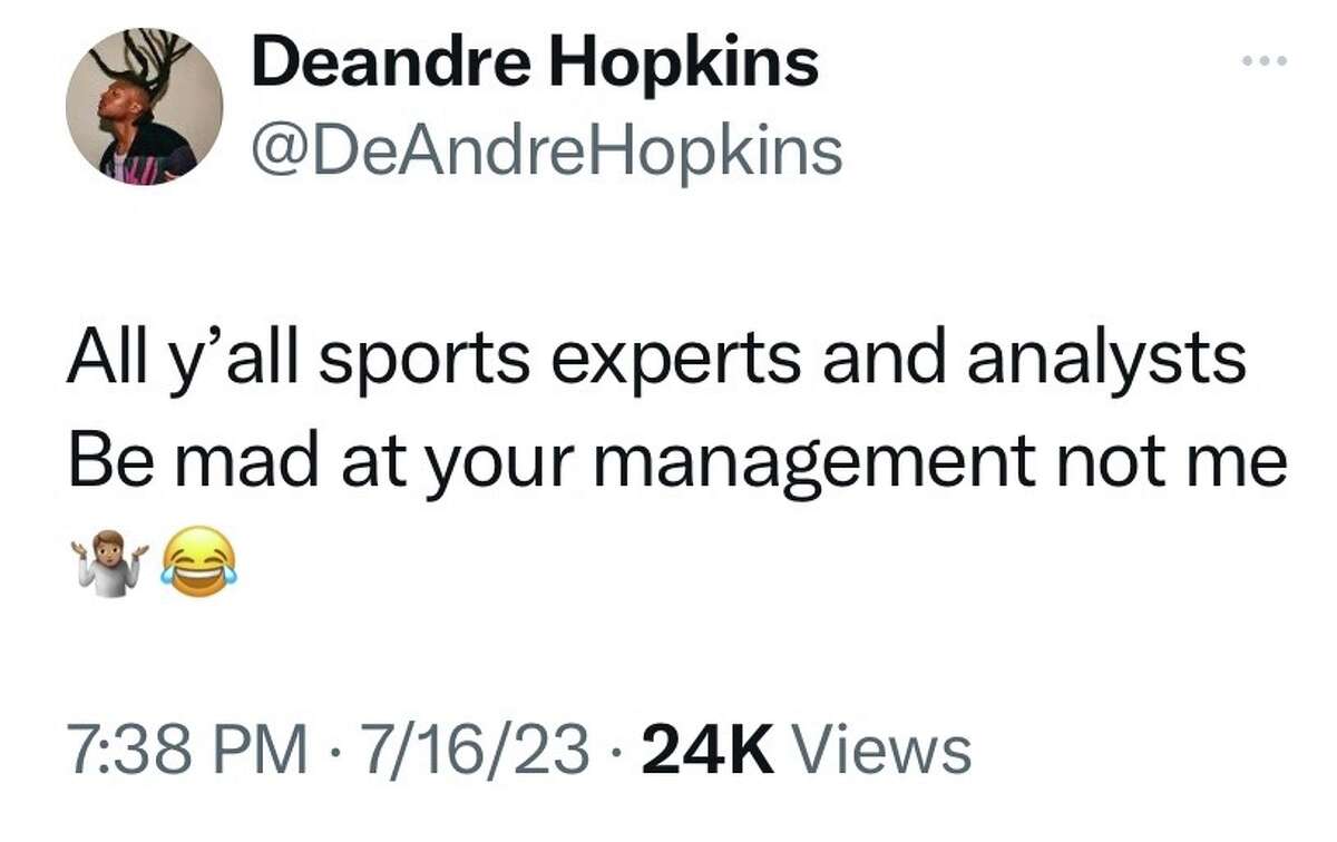 The tweet DeAndre Hopkins deleted after joining Tennessee Titans