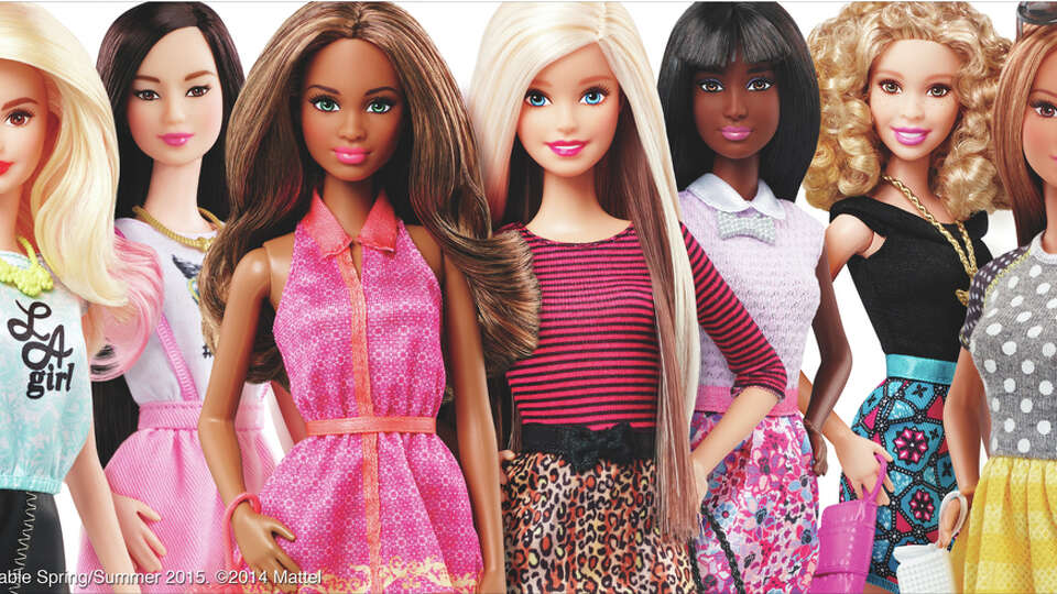 This photo provided by Mattell shows new Barbie dolls. Mattel, the toy company behind the plastic dolls, said there were some signs of improvement for Barbie after years of falling sales. The new Barbie has different ethnicities to better relate to multicultural girls and their mothers. Shares of Mattel Inc. rose 7.3 percent to $27.14 in afternoon trading Friday, April 17, 2015. (Mattell via the AP)