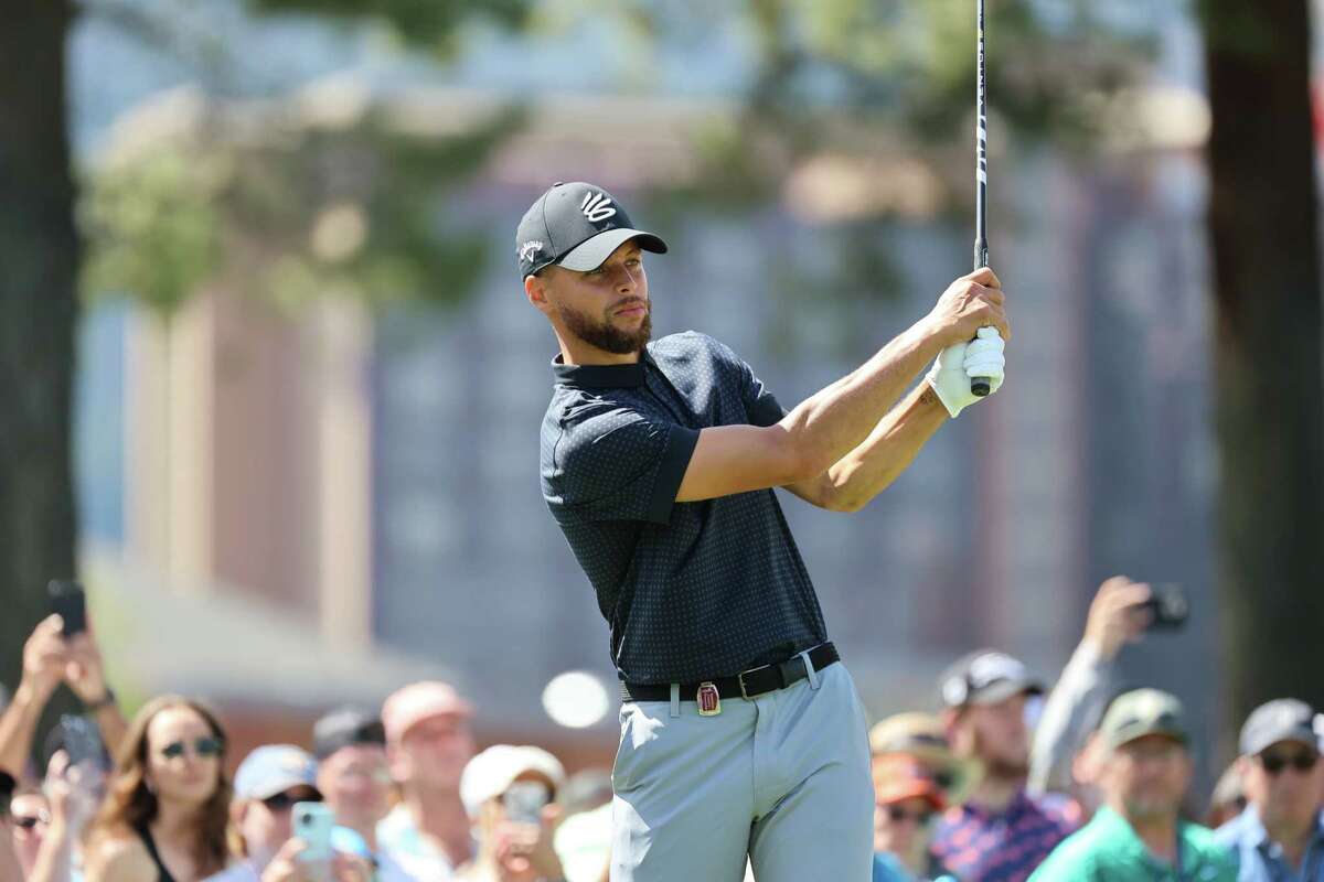 Stephen Curry leads the American Century Championship celebrity golf  tournament