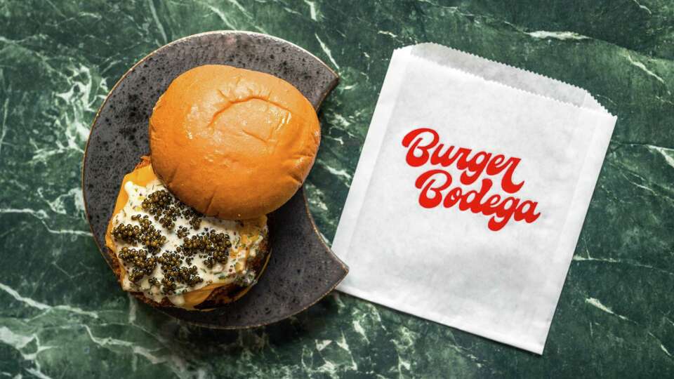 Sturgeon fish sandwich (with caviar option) is on the menu for a special one-day-only collaboration between Burger Bodega and omakase sushi restaurant Neo at Burger Bodega on July 19.