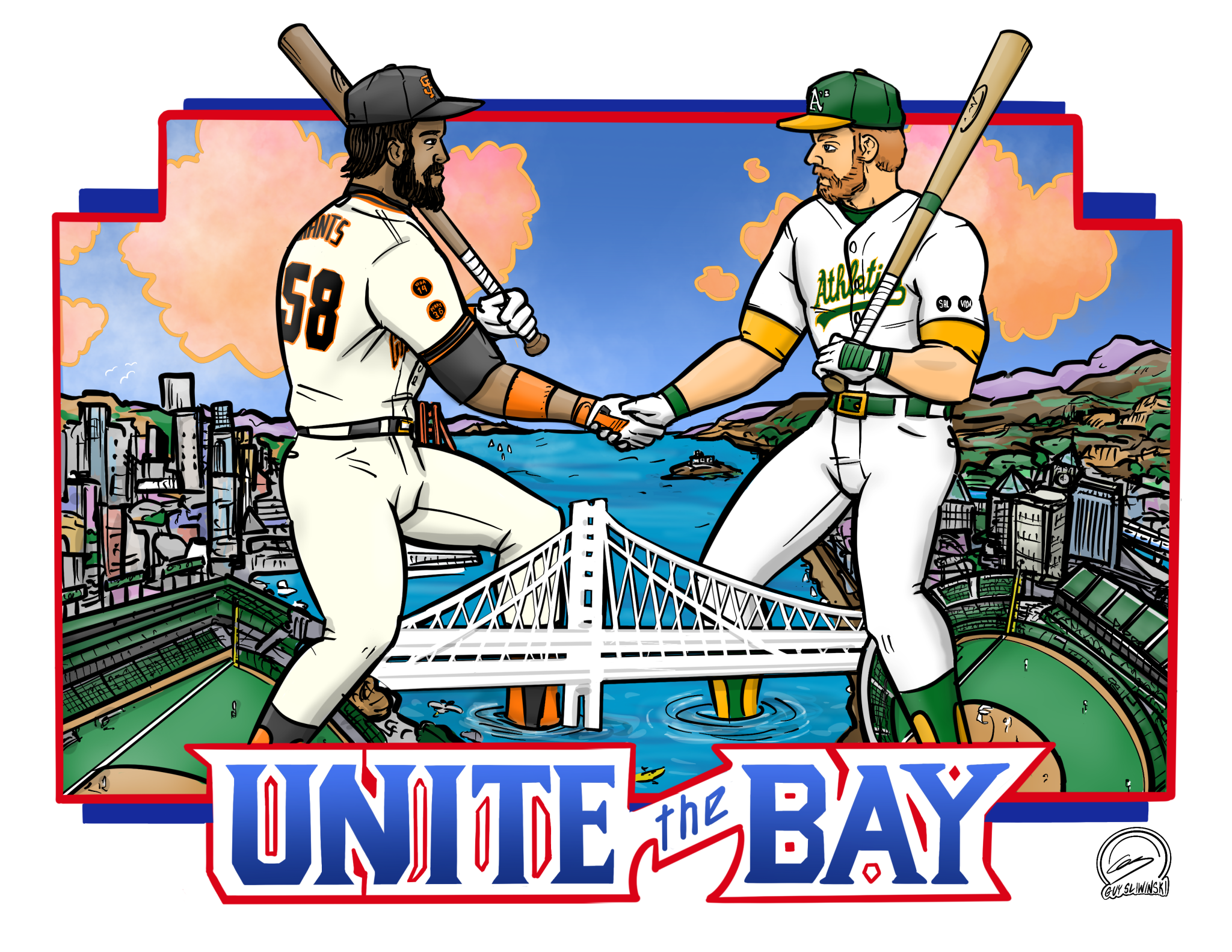 Oakland Athletics San Francisco Giants Unite The Bay Poster shirt