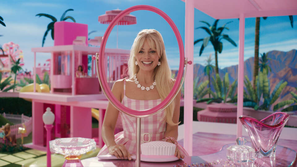 Margot Robbie finds something amiss in 'Barbie.'