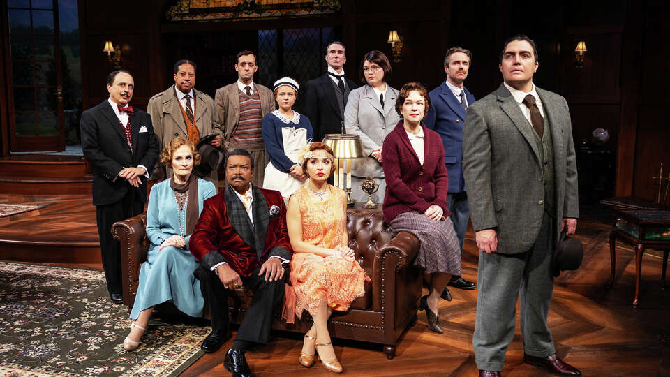 The cast of 'Agatha Christie's The Murder of Ackroyd' at the Alley Theatre