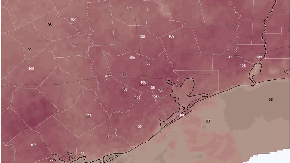 Heat index values Thursday will again climb to between 105 and 110 degrees.