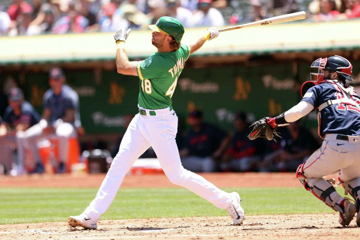 A's hit 3 two-run homers to beat the Red Sox 6-5