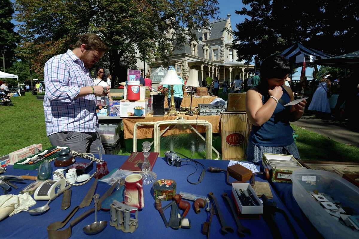 Old-fashioned Flea Market hosted by the Lockwood-Mathews Mansion Museum