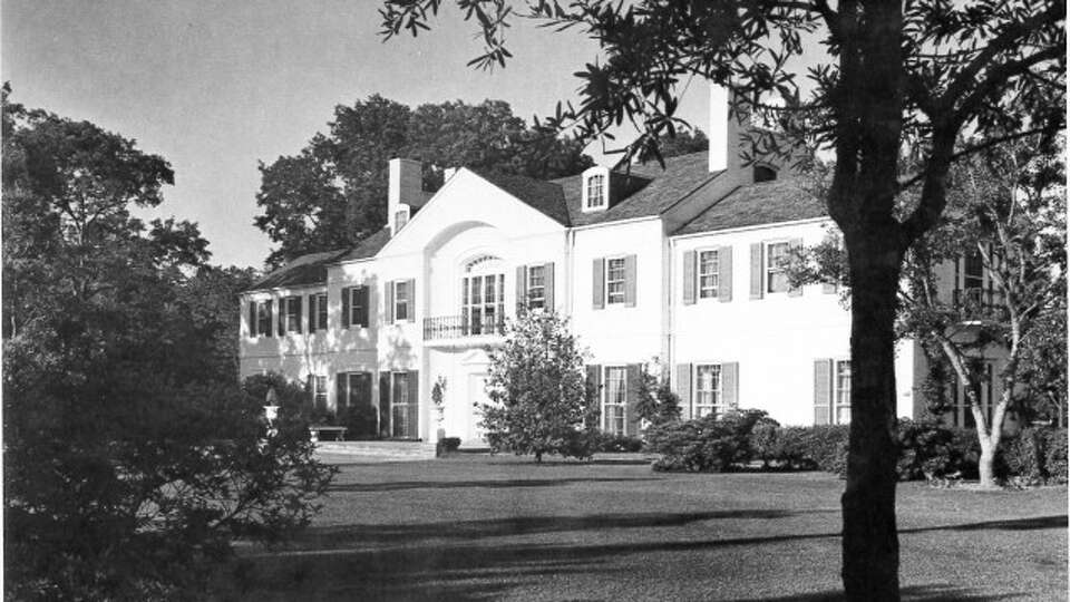 A photo of the home at 2124 River Oaks Boulevard, designed by architect John F. Staub in 1938. The photo appeared in the 1979 book, 