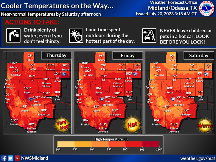 National Weather Service-Midland: 100-degree Streak Hits 12 Days