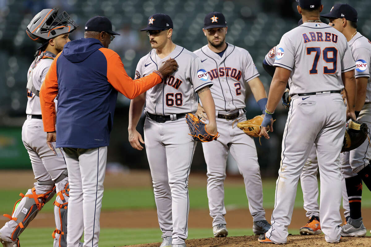 Story photo for Astros' J.P. France is king of the road