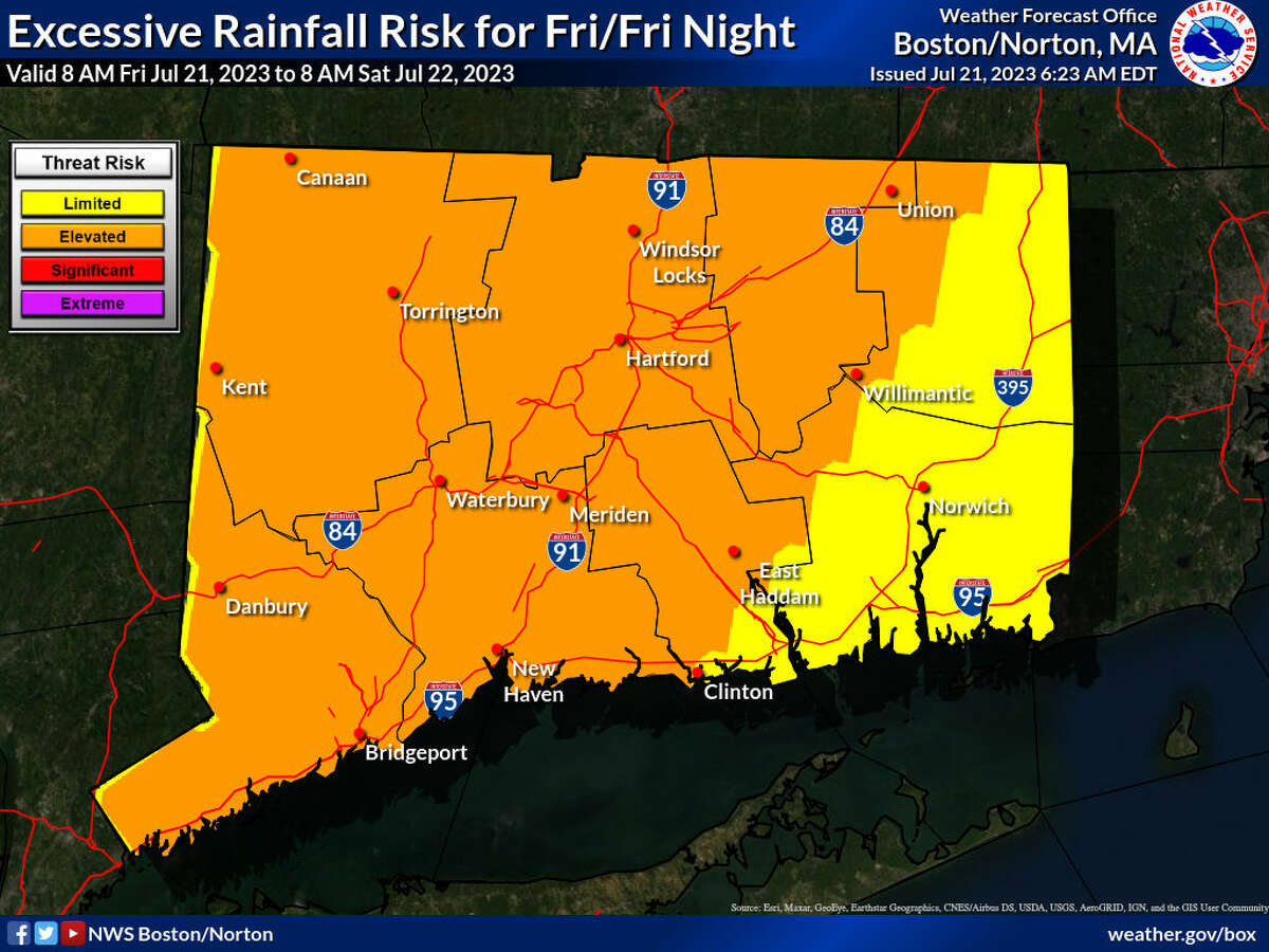 NWS Storms may cause more CT flooding today before sunny weekend