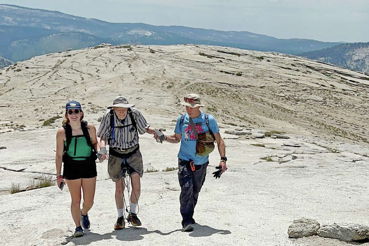 Sidney Kalin, Everett Kalin and Jon Kalin summited Half Dome in Yosemite National Park.