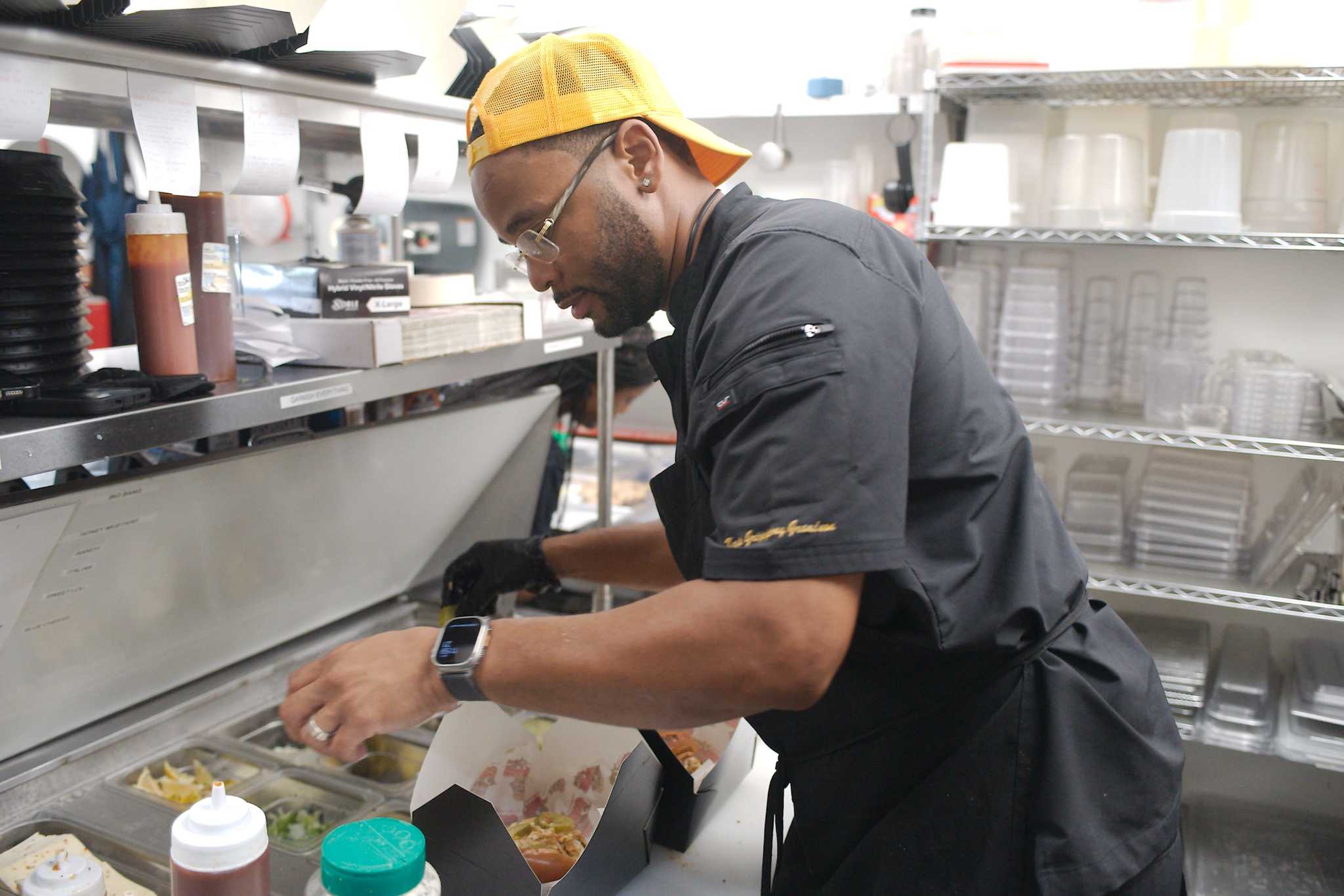 The Gripper Kitchen in Pearland serves oversized sandwiches