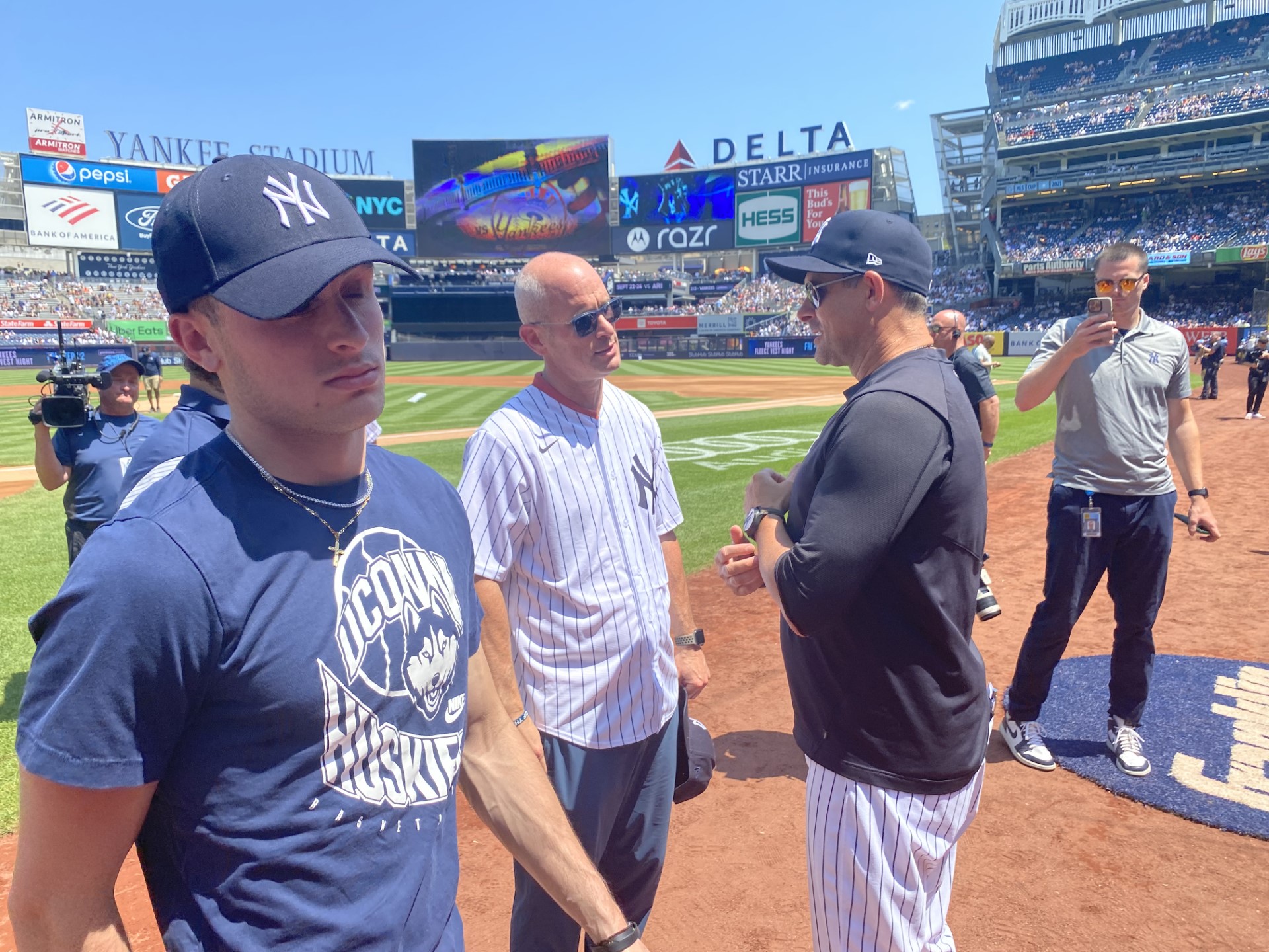 Photo: Yankees Players Warm Up for Opening Day at Yankee Stadium