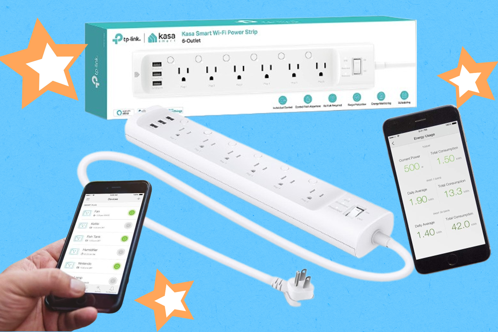 The  Kasa Smart Plug Power Strip is under $50 today