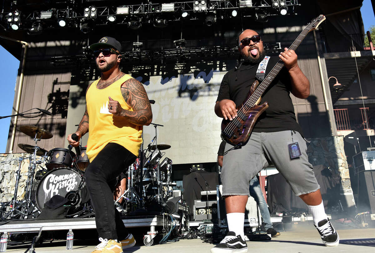 Jr. King (L) and Uncle Lui of Common Kings perform at Ironstone Amphitheatre on July 22, 2022 in Murphys, Calif. The band will be on the lineup at the 2023 Holo Holo Music Festival in Sacramento.