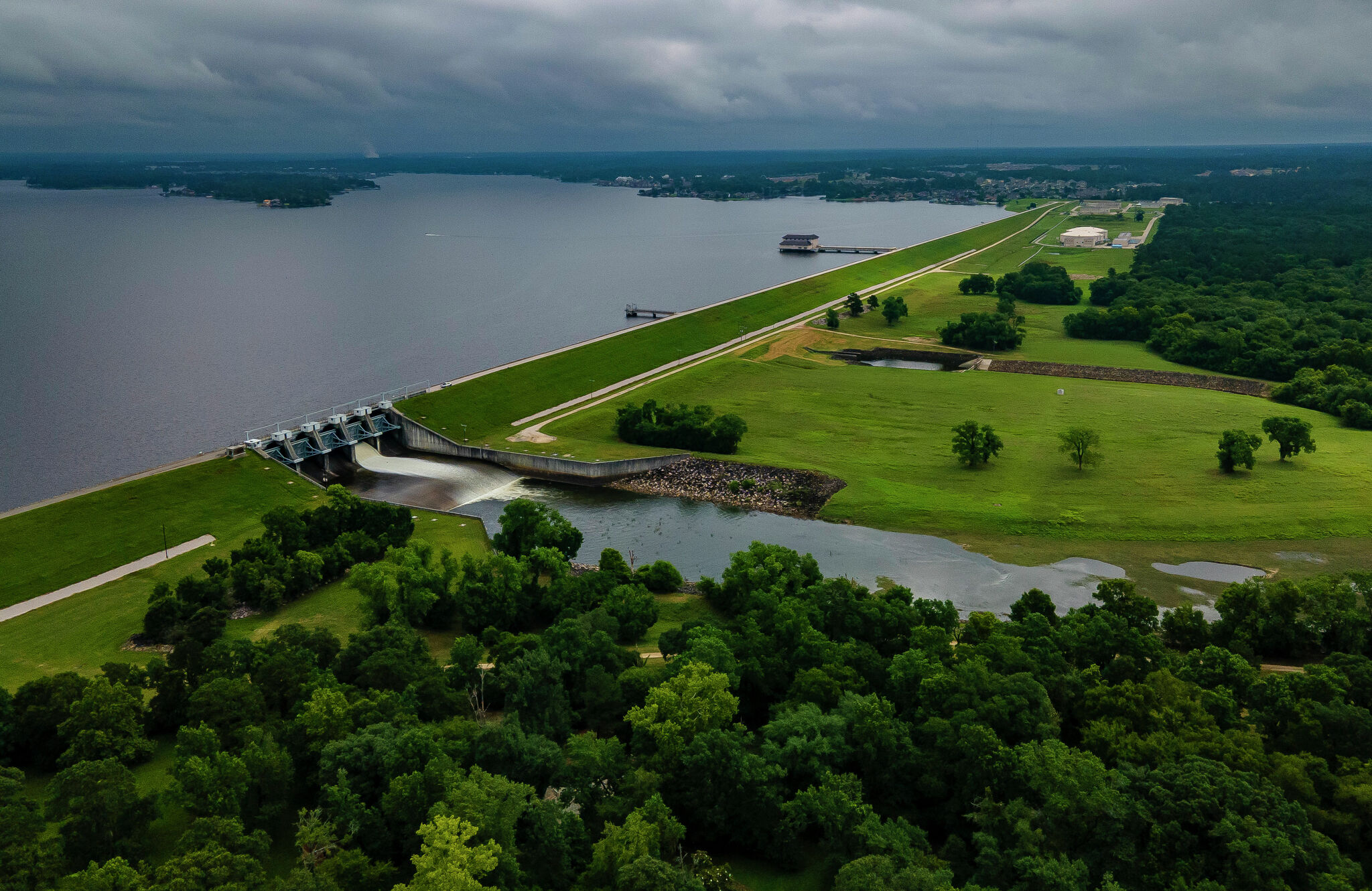 San Jacinto River Authority releasing water from Lake Conroe due to heavy rains