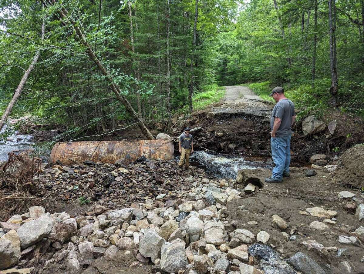 Road work after floods underway in Long Lake,