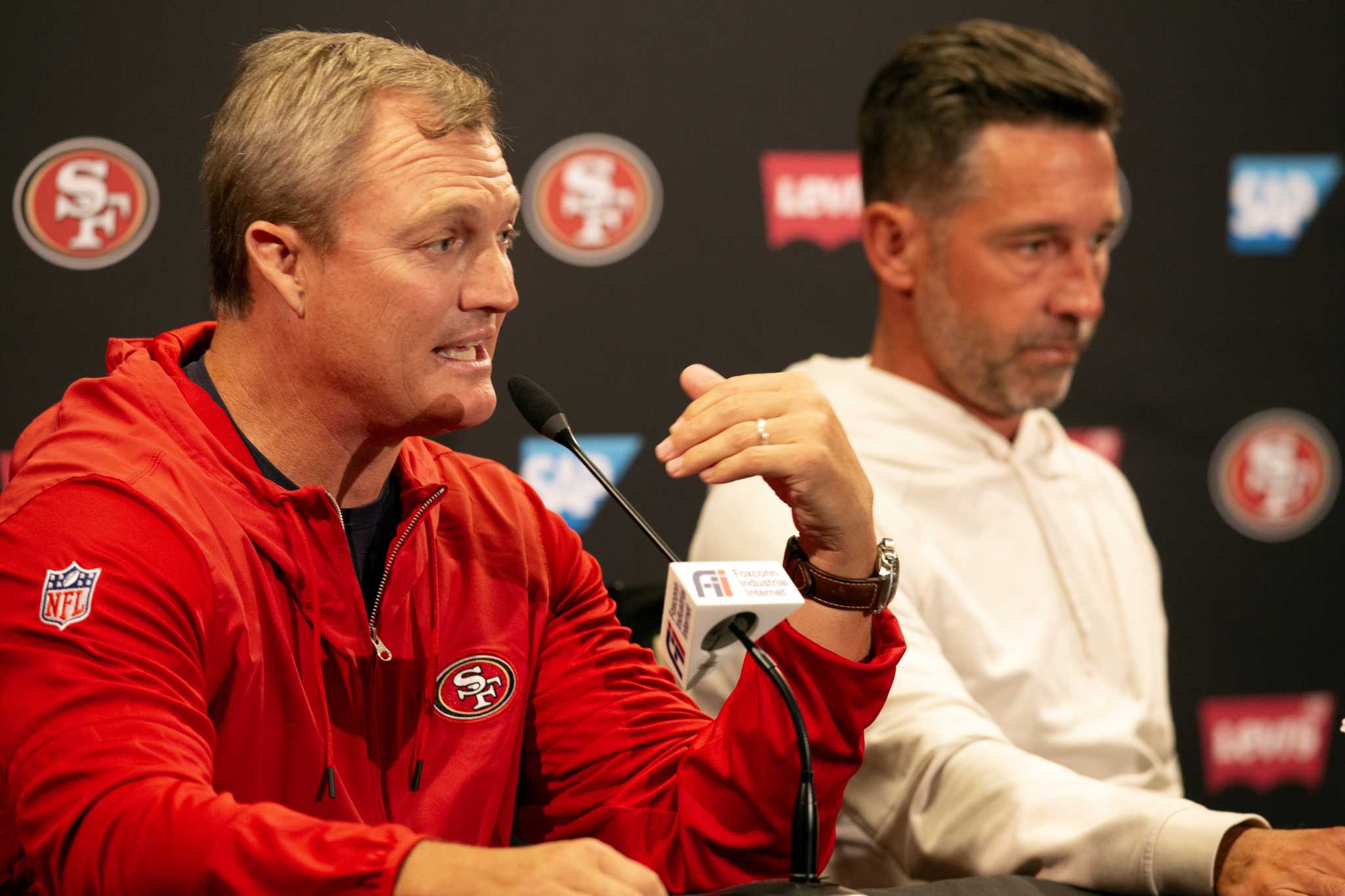 John Lynch: Brock Purdy is the 'leader in the clubhouse' for the 49ers'  2023 starting QB job - Sactown Sports