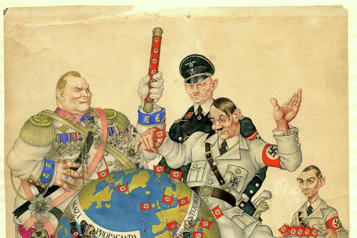 Arthur Szyk, Madness, 1941, watercolor, gouache, ink, and graphite on paper. Courtesy of Taube Family Arthur Szyk Collection, The Magnes Collection of Jewish Art and Life,  University of California, Berkeley.