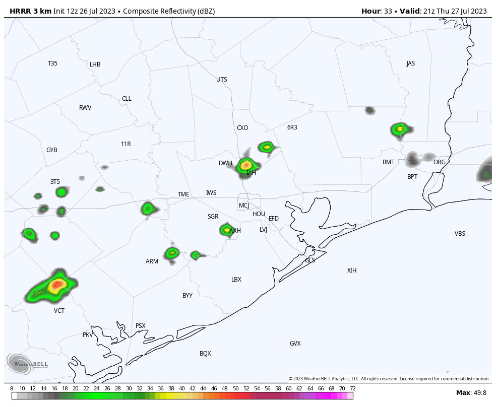 Houston sees chance of storms, tempering heat through Friday