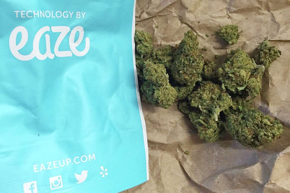 Customers can order legal cannabis through the Eaze website and have it delivered to their homes in California.