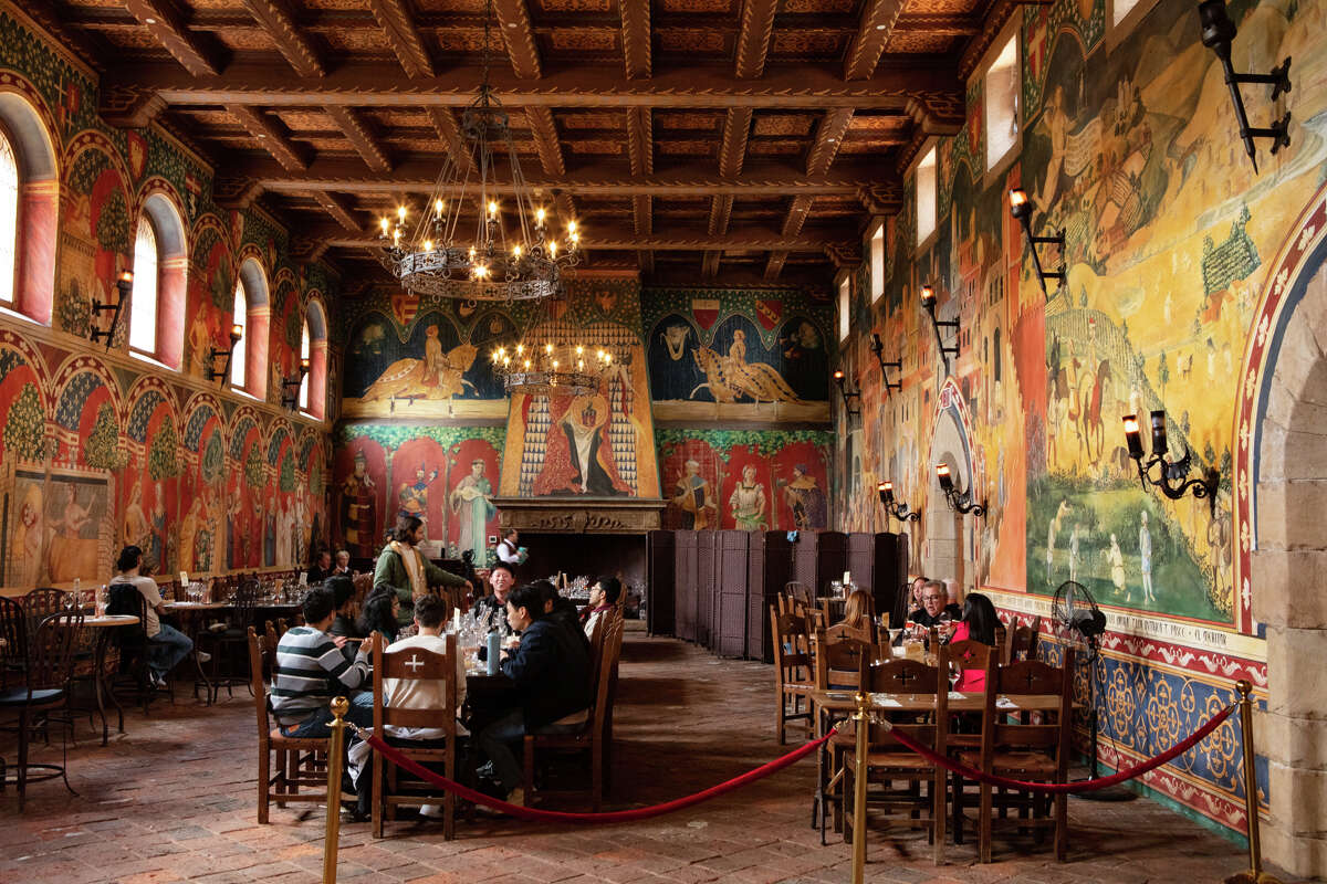 The Castle's Great Hall has 22-foot-tall ceilings and wall-to-wall paintings.