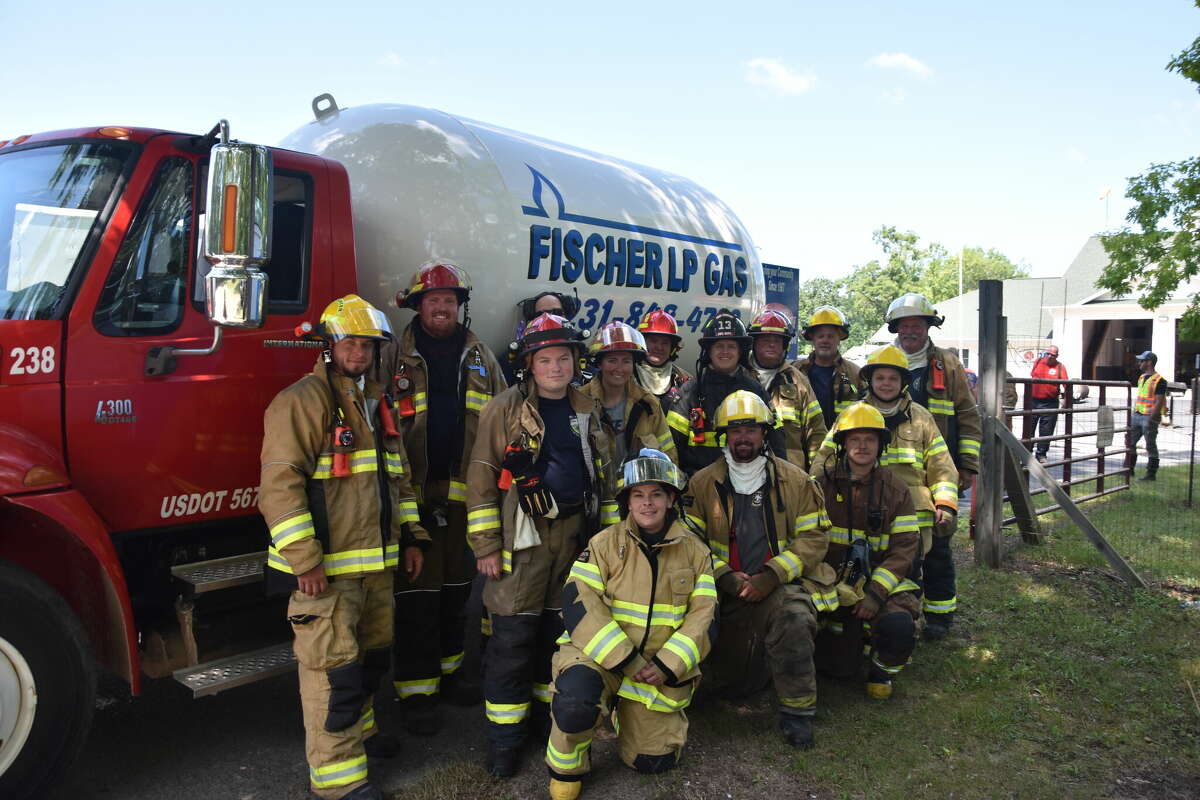 Photos Manistee County area firefighters train with propane fires
