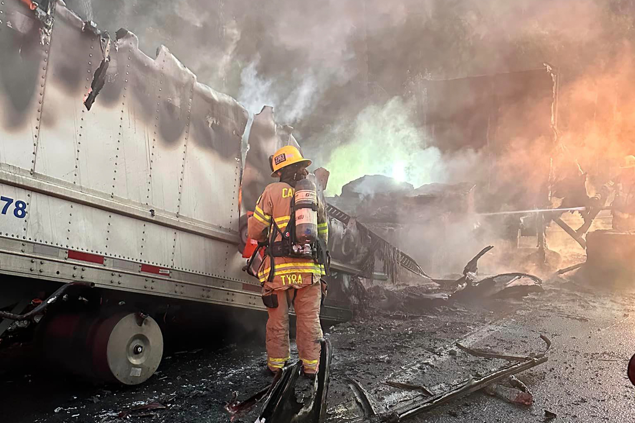 Big rig with 40,000 pounds of chocolate catches fire on NorCal freeway