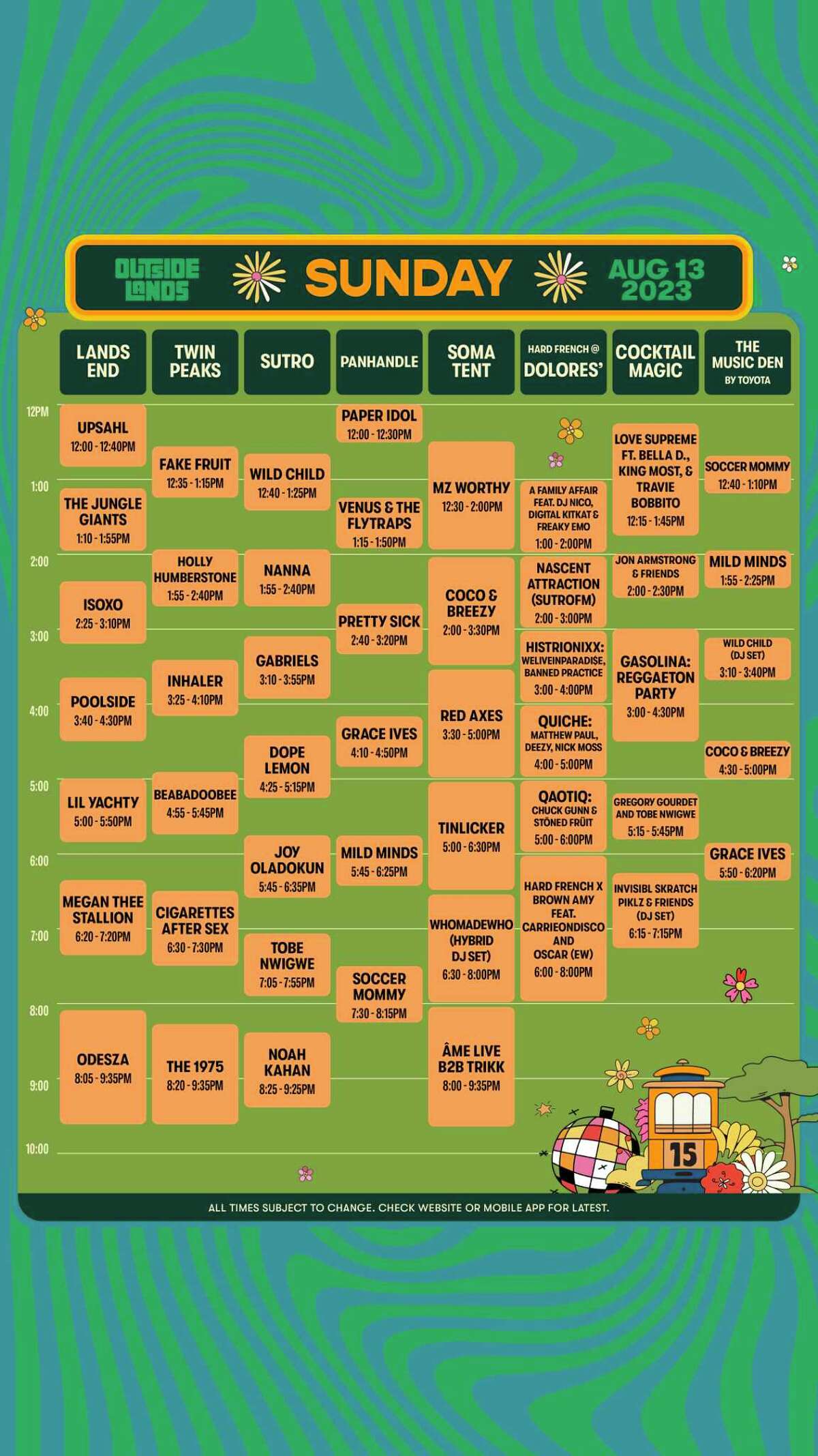 Outside Lands 2023 Lineup, set times, streaming details
