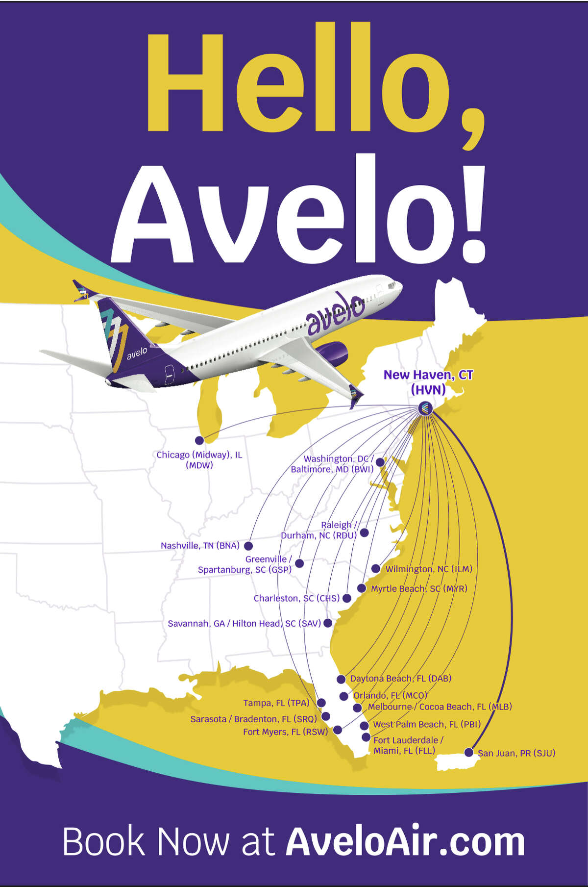 Avelo adding Puerto Rico to Tweed New Haven airport destinations