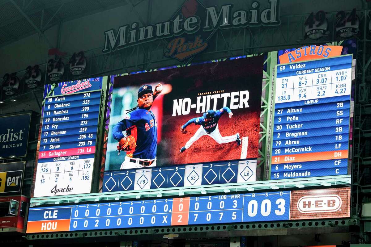 Houston Astros Framber Valdez's historic nohitter in photos