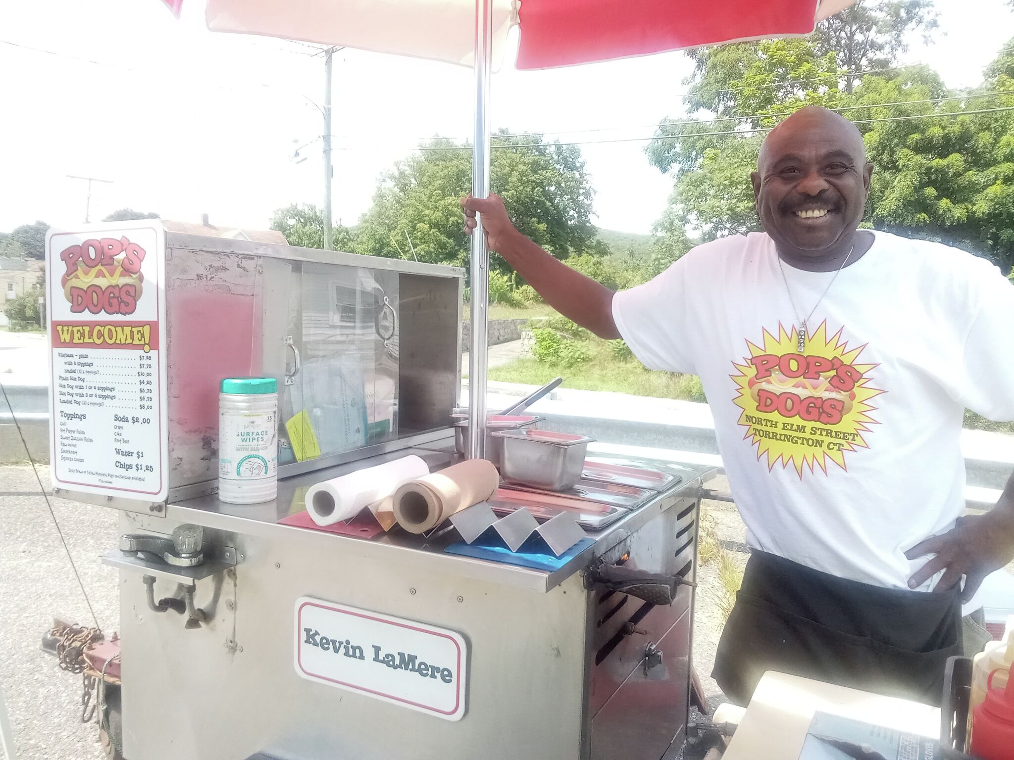 In Torrington Pop s Dogs serves lunch outside rain or shine