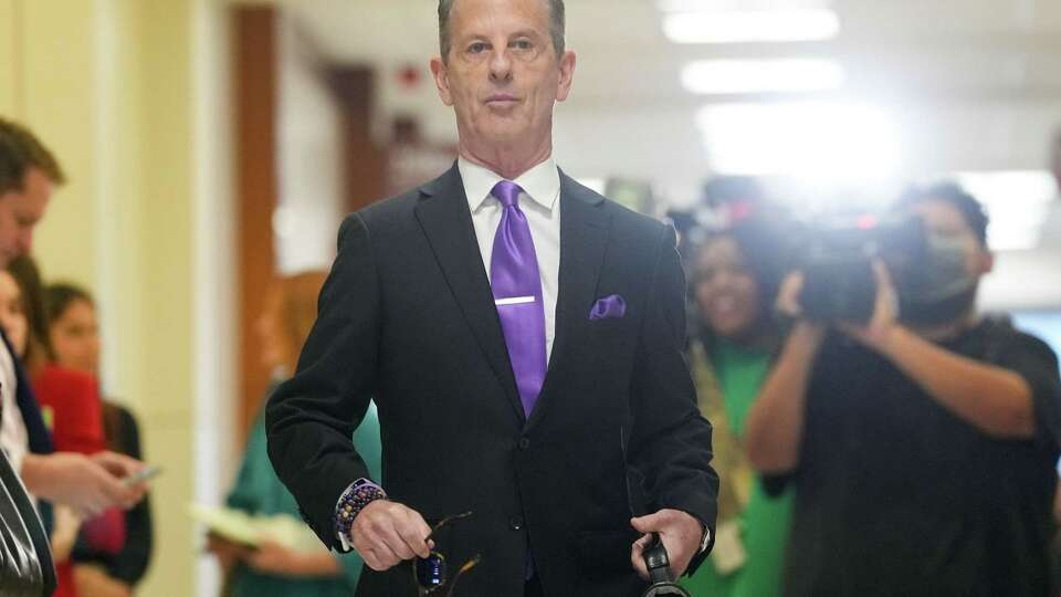 Special prosecutor Brian Wice makes his way to the 185th courtroom for suspended Texas Attorney General Ken Paxton’s eight-year-old felony securities fraud case at the Harris County Courthouse on Thursday, Aug. 3, 2023 in Houston.