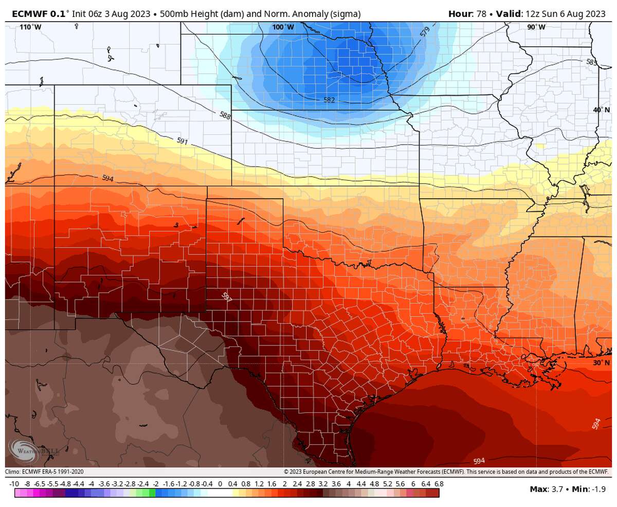 Houston heat dome moves west, 100-degree days all weekend