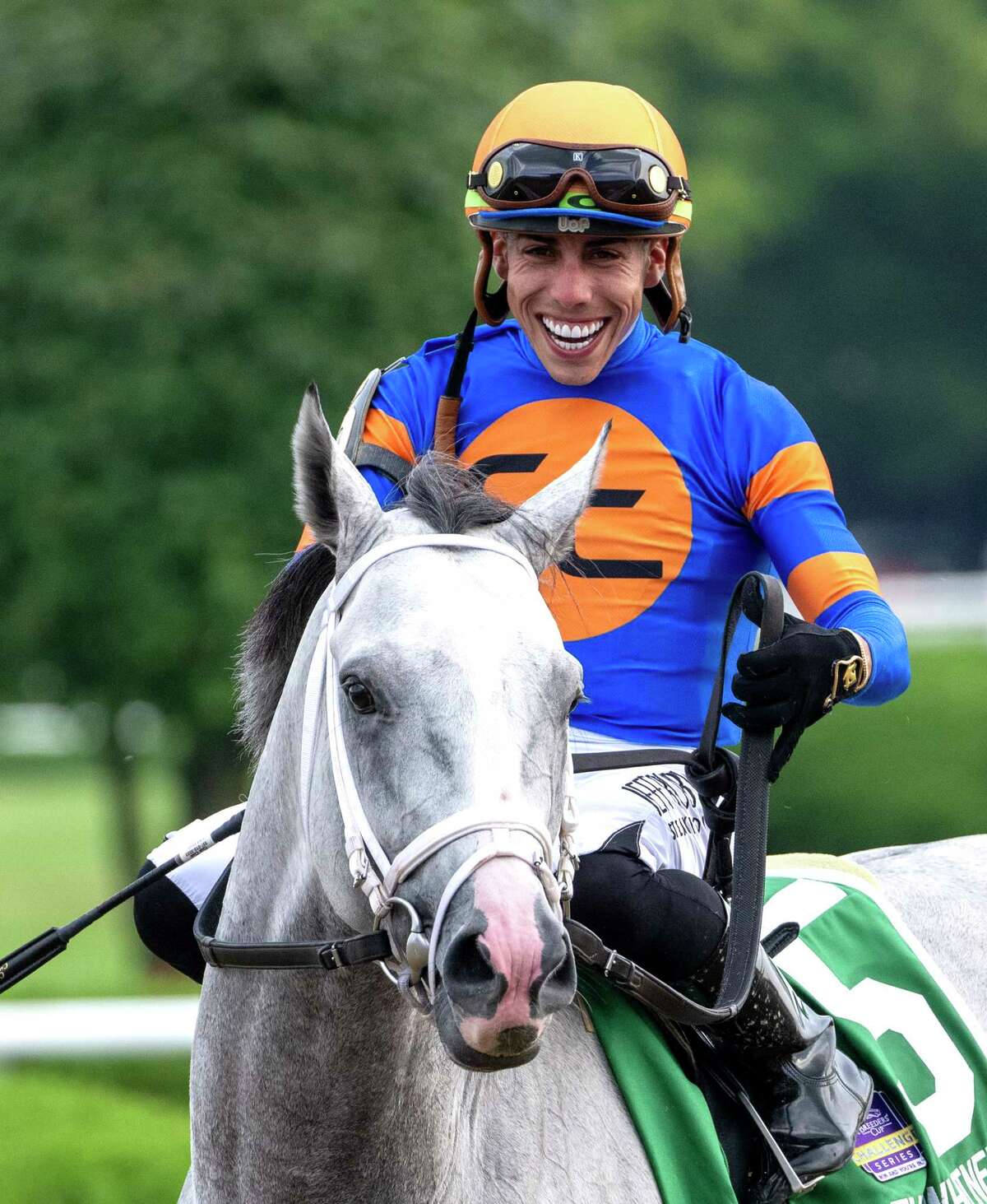 White Abarrio wins 96th running of the Whitney Stakes at Saratoga