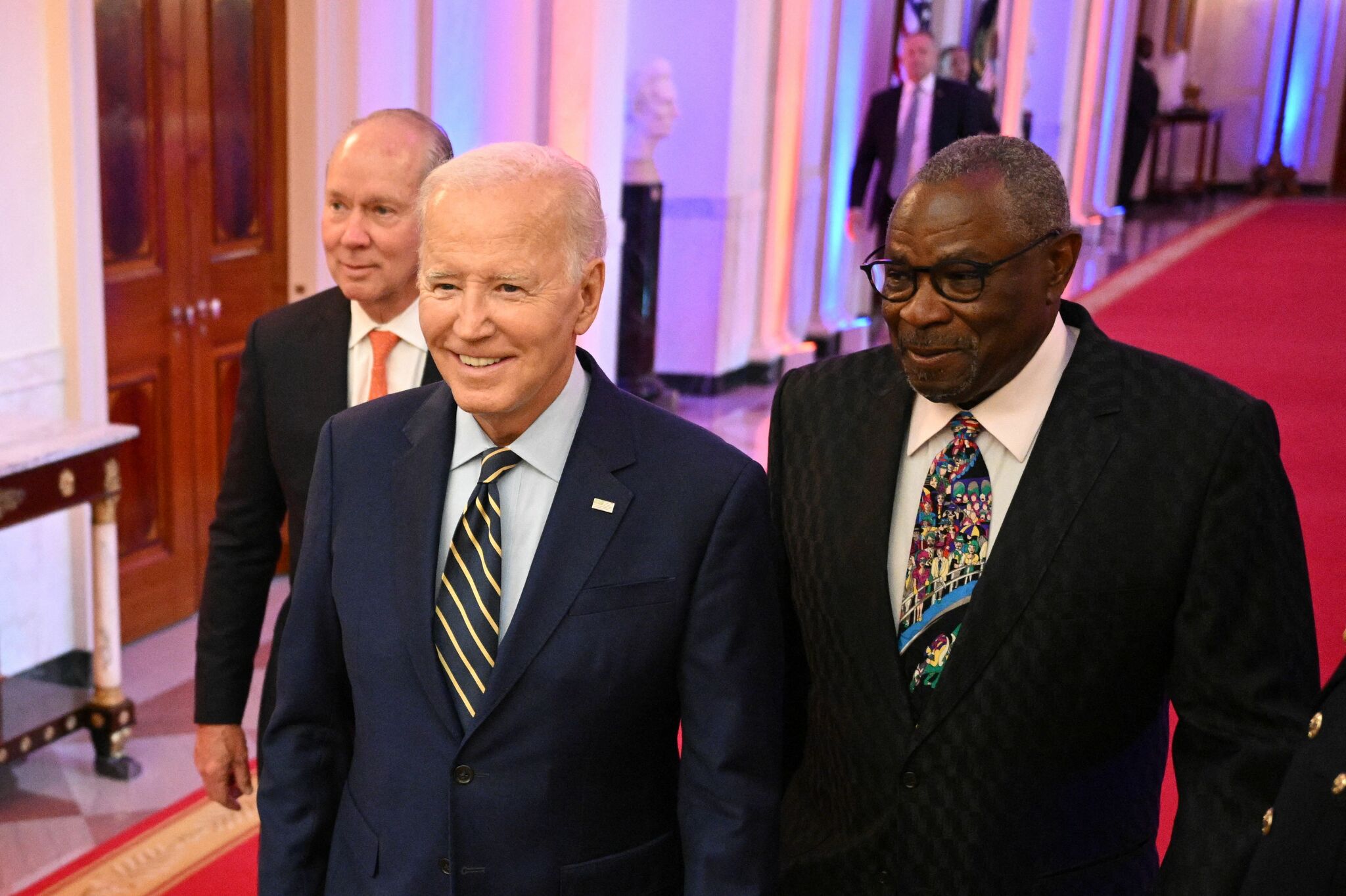 Biden jokes with Baker at White House visit