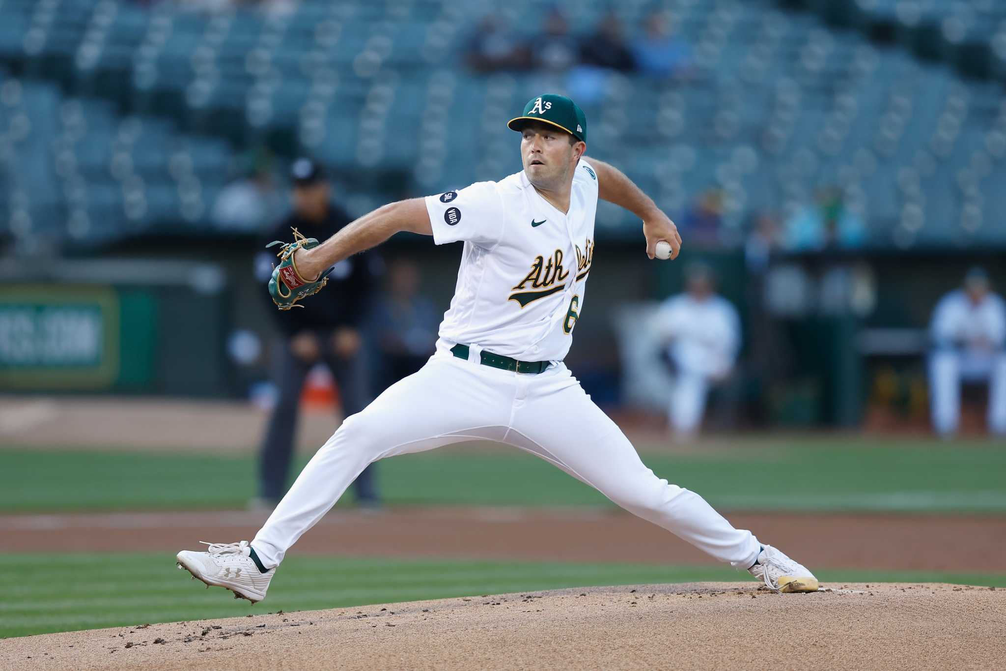 A's Ken Waldichuk stakes claim to a turnaround, but Texas gets the win