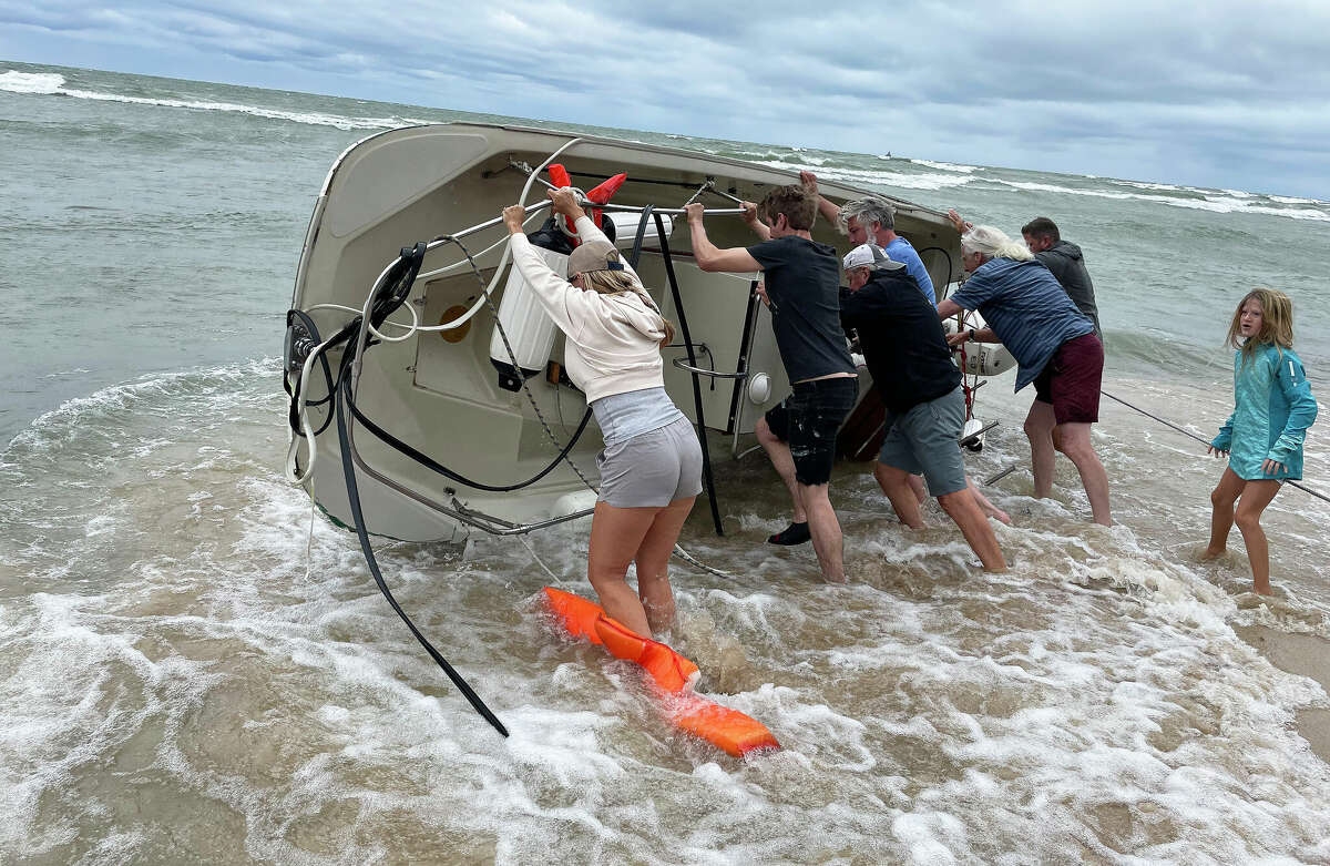 Port Austin lighthouse crew's boat breaks free, washes ashore