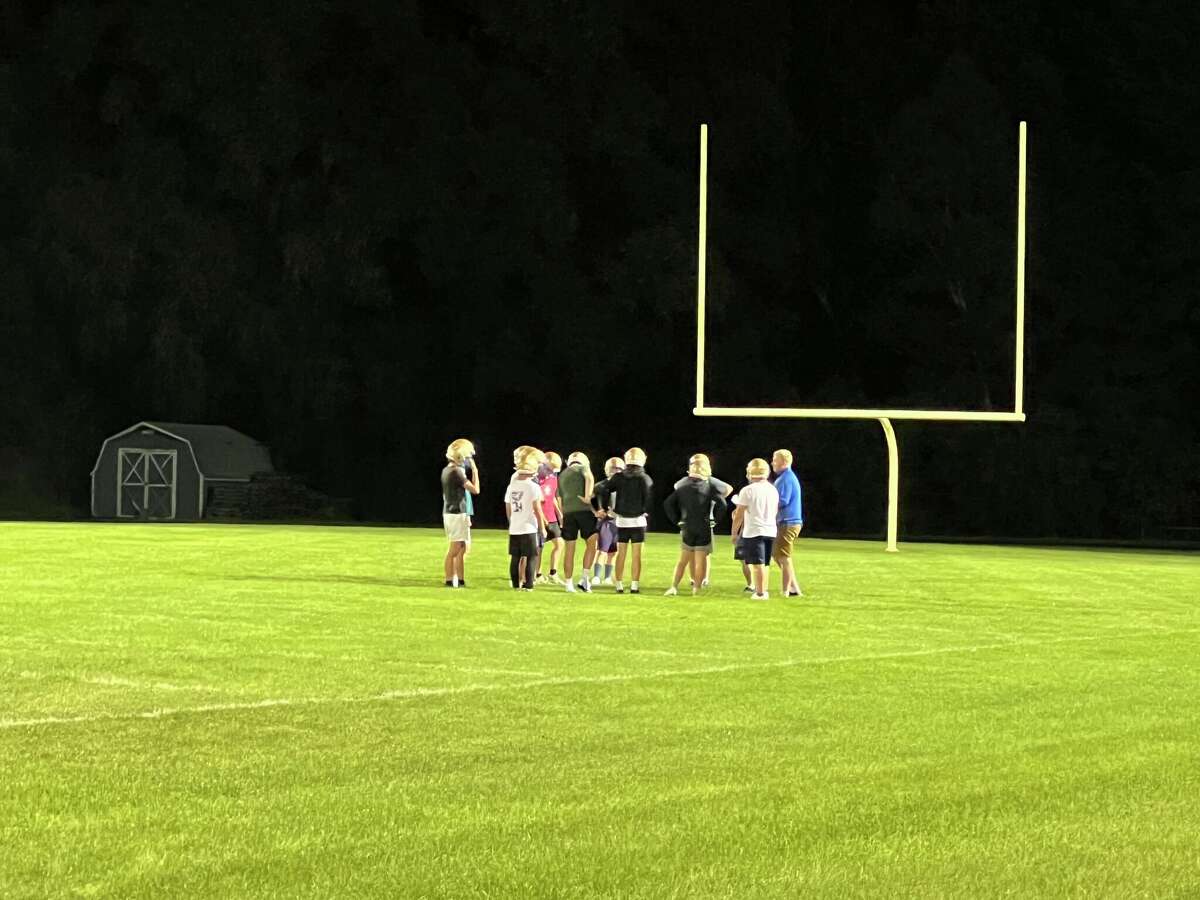 Onekama football holds midnight practice to begin season