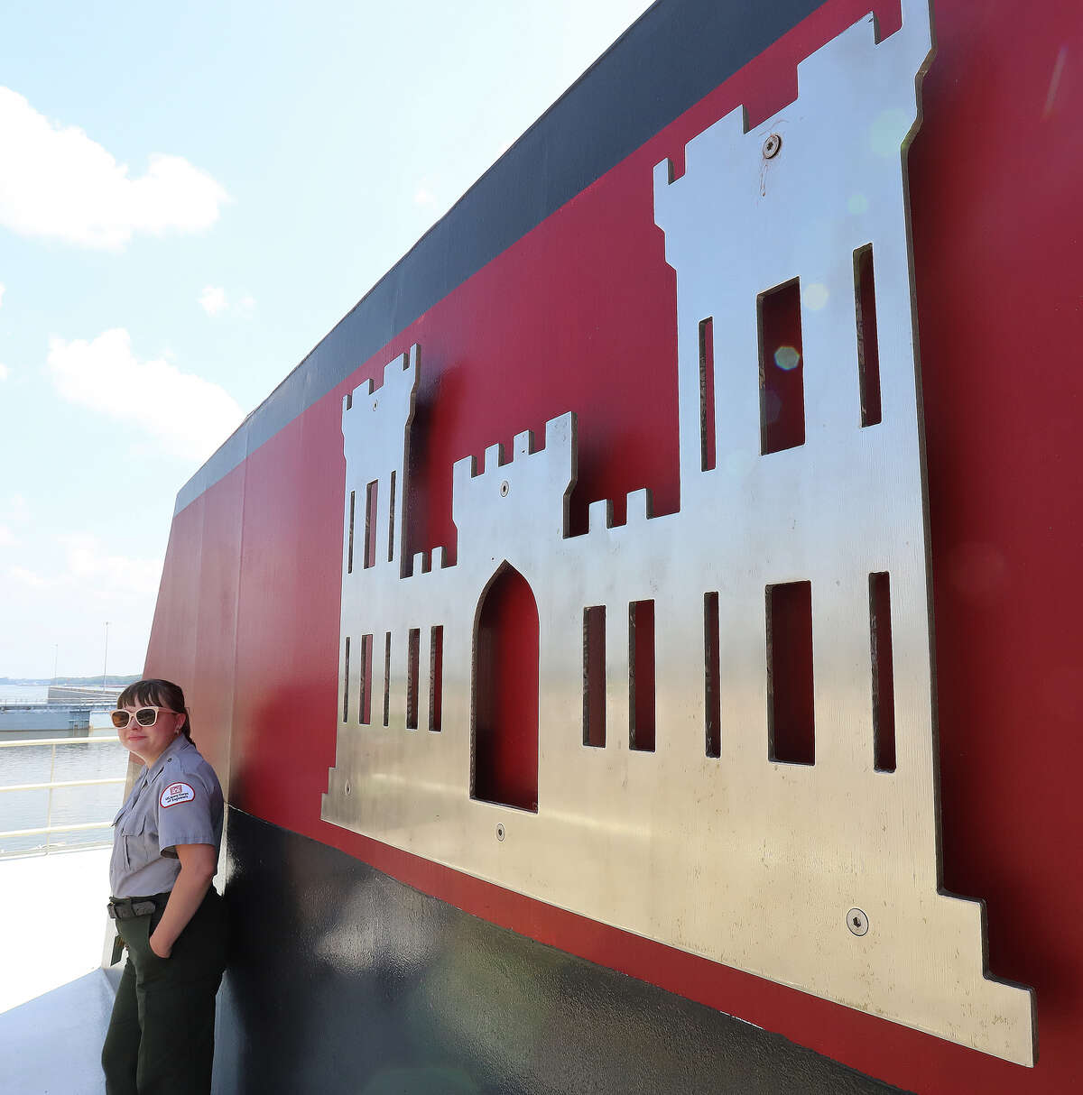 The U.S. Army Corps of Engineers' huge towboat, the MV Mississippi, visited Alton on Tuesday.