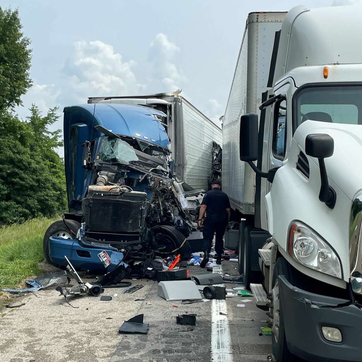 Fatal crash involving 3 semi-trucks forces closure of Michigan's I-96