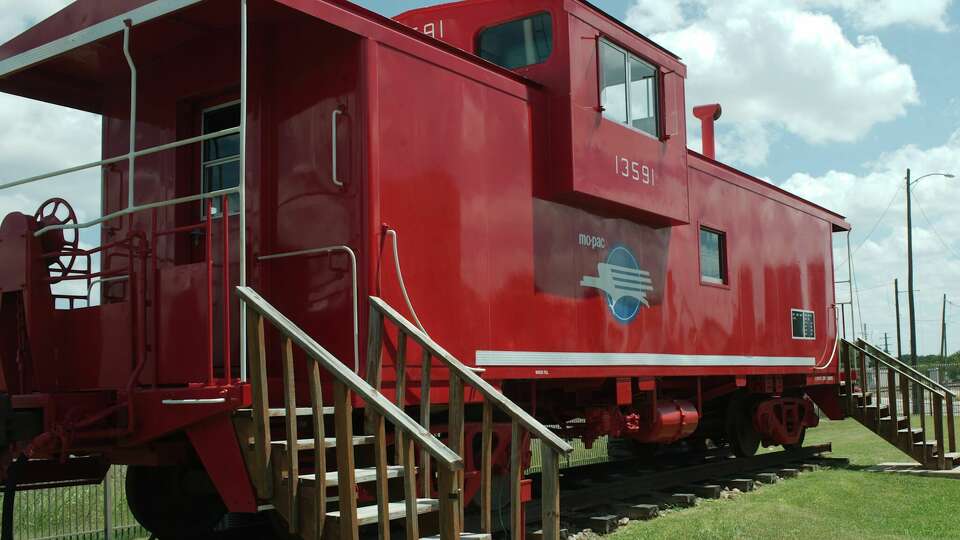 A vintage caboose can be seen at the Rosenberg Railroad Museum Wednesday, Aug. 9, 2023.