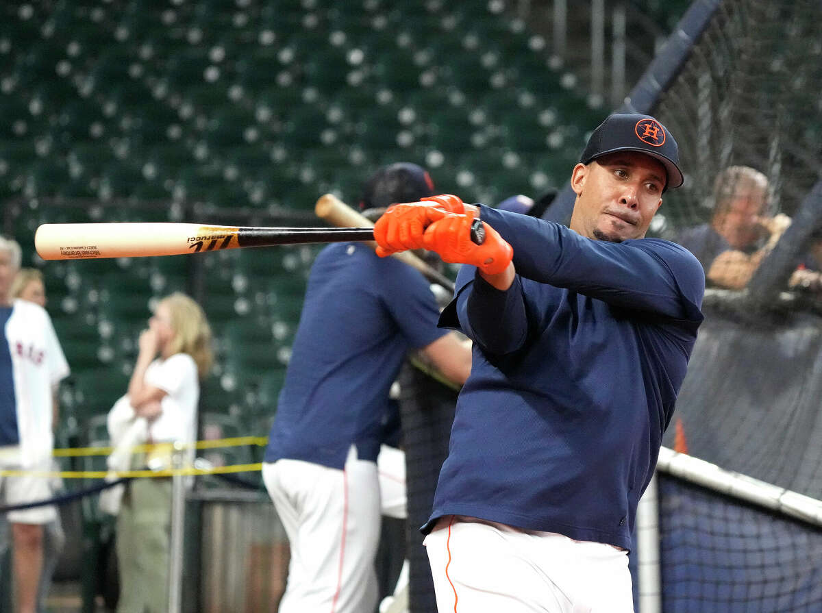 Astros OF Michael Brantley, working back from shoulder surgery, to