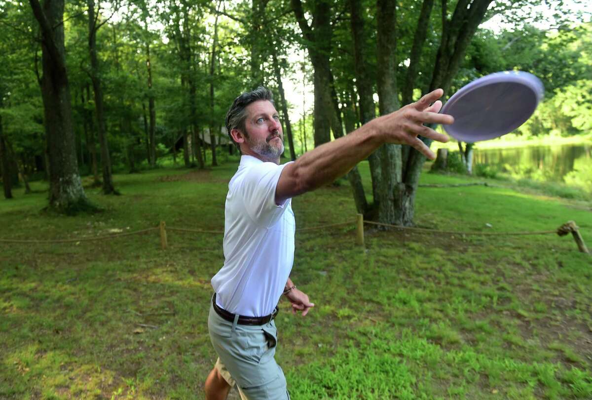 Disc golf is in the air at Clark Community Park in Old Saybrook