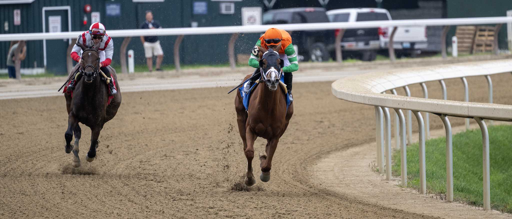 Officials and crew at Saratoga Race Course face challenges posed by rain